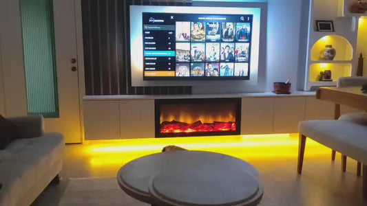 özel Tasarım Şömineli Tv Ünitesi